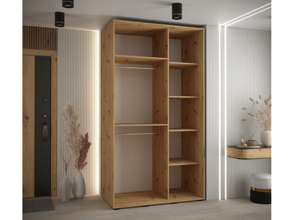 Wardrobe - Engineered Wood, Wood - Natural / Black