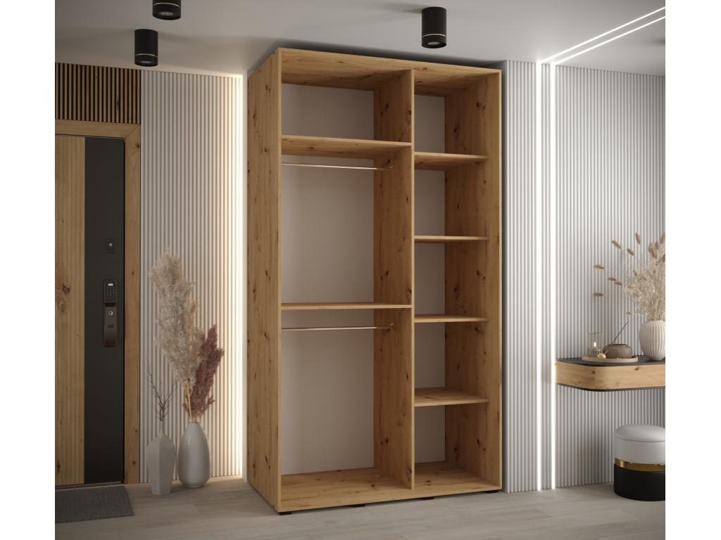 Wardrobe - Engineered Wood, Wood - Natural / Black
