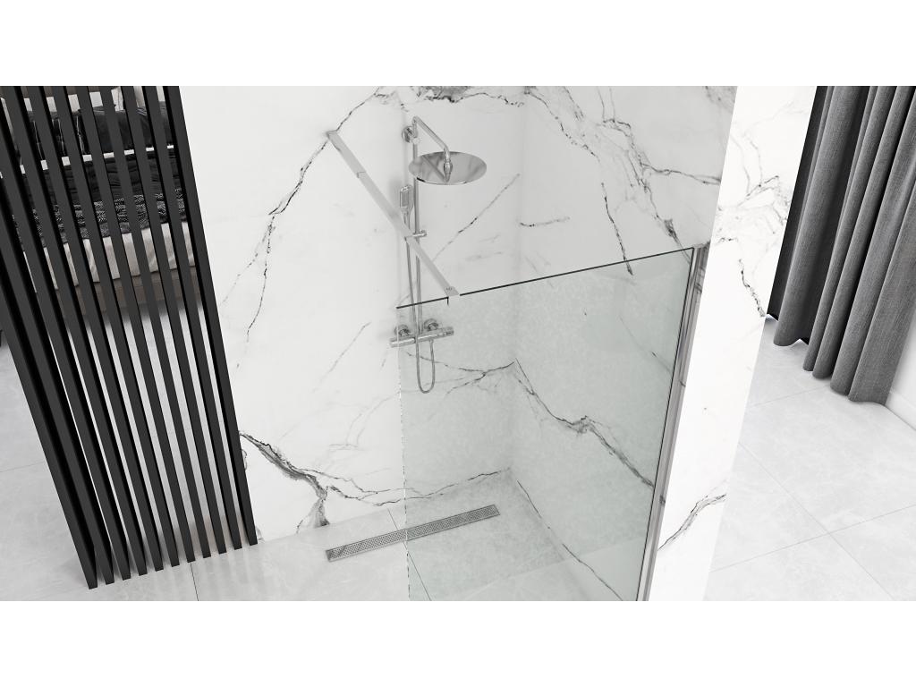 Shower Screen - Tempered Glass - Gray - 110x200 cm