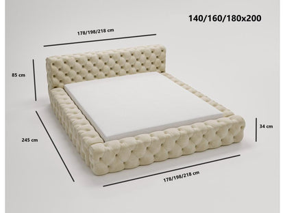 Bed - Polyester - Green - 180x200 cm