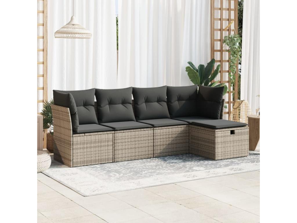 Outdoor Patio Set - Résine - Beige