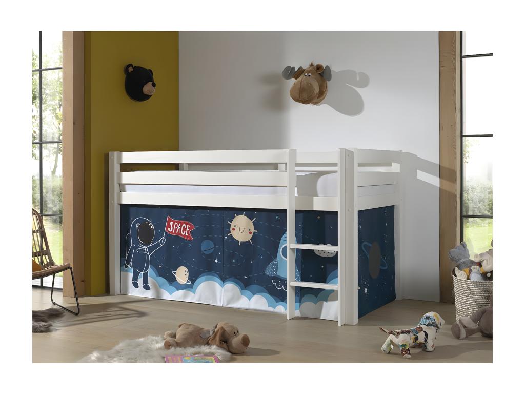 Bed - Wood - White - 90x200 cm