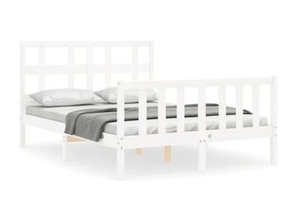 Bed Frame - Wood - White - 140x200 cm