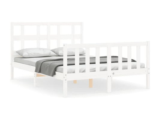 Bed Frame - Wood - White - 140x200 cm