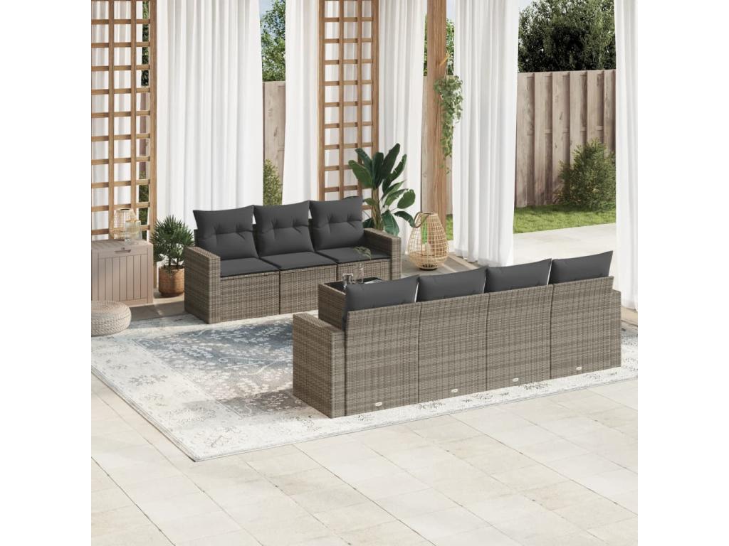 Outdoor Patio Set - Résine - Beige