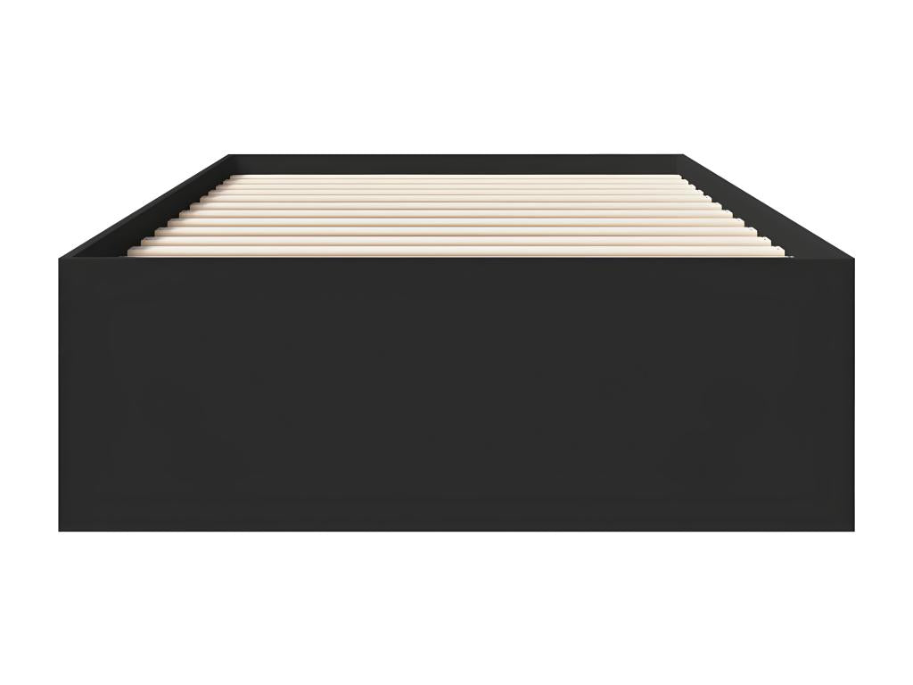 Bed Frame - Engineered Wood, Wood - Black - 100x200 cm