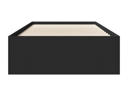 Bed Frame - Engineered Wood, Wood - Black - 100x200 cm