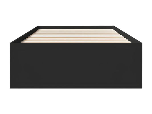 Bed Frame - Engineered Wood, Wood - Black - 100x200 cm