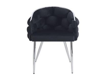 Chair Set - Velvet - Black