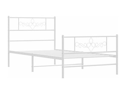 Bed Frame - Steel - White - 70x190 cm