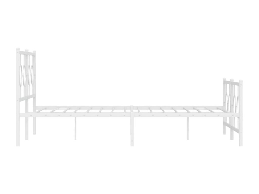 Bed Frame - Steel - White - 150x200 cm