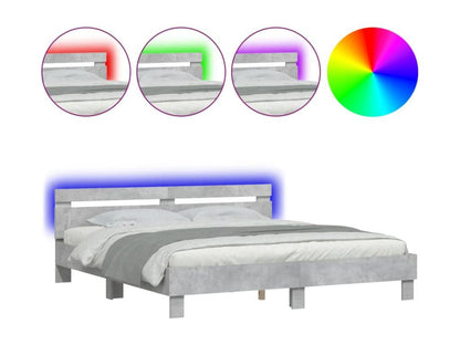 Bed Frame - Wood - Gray - 180x200 cm