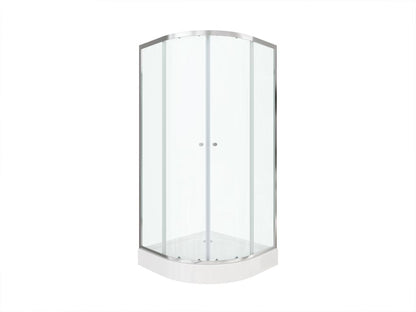 Shower Screen - Tempered Glass, Aluminum - Silver - 90x190 cm