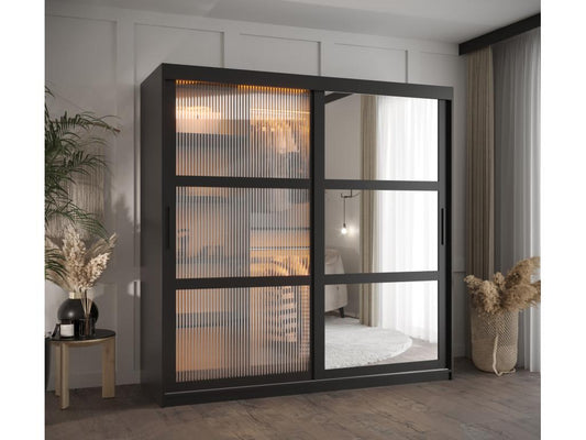 Wardrobe - Wood - Black