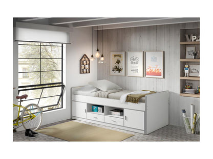 Box Spring - Panneau De Particule - White - 90x200 cm