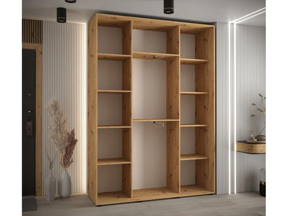 Wardrobe - Engineered Wood, Wood - Silver / White / Brown