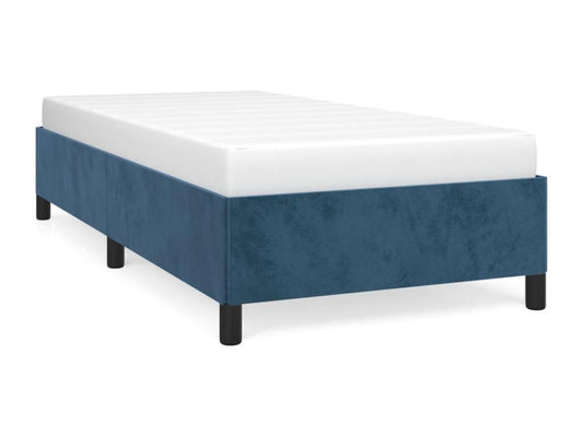 Bed Frame - Velvet - Blue - 80x200 cm