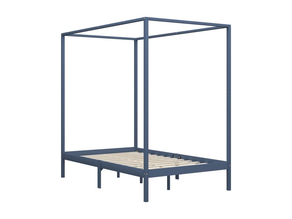 Bed Frame - Wood - Gray - 120x200 cm