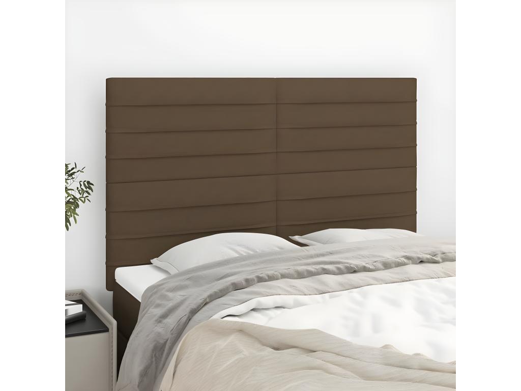 Bed - Polyester - Brown - 140x190 cm