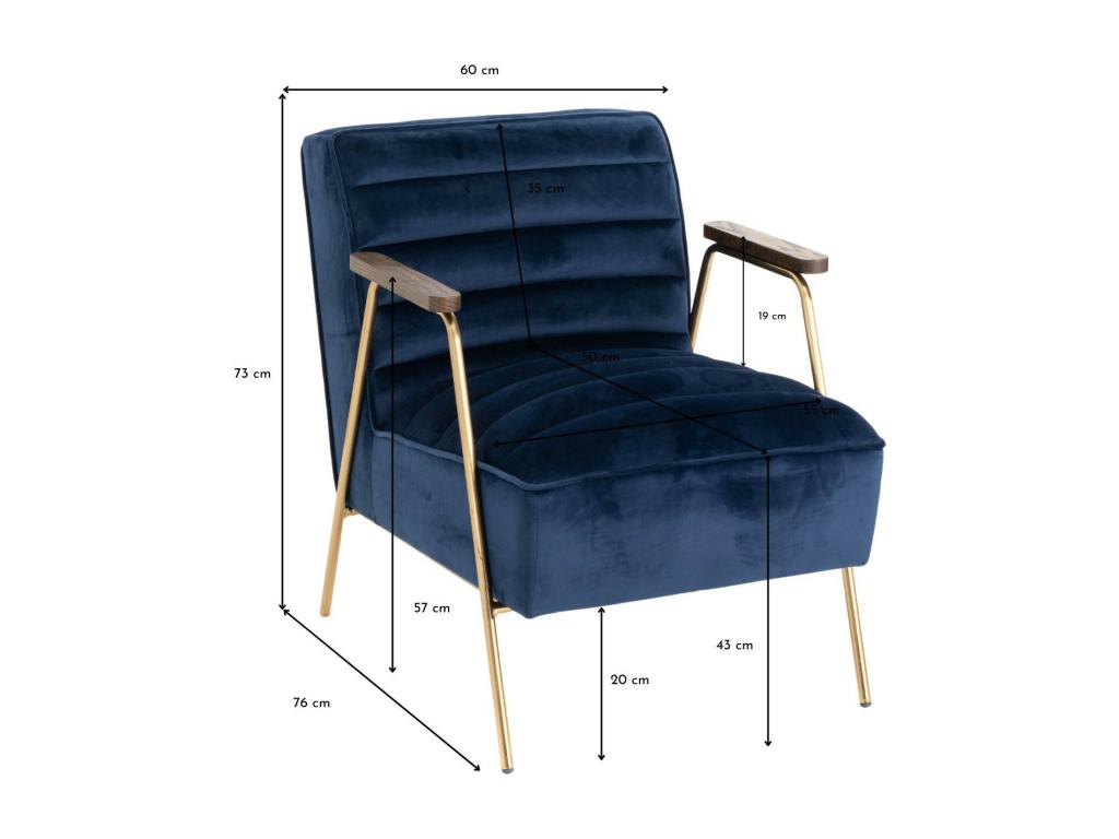 Armchair - Toile - Blue