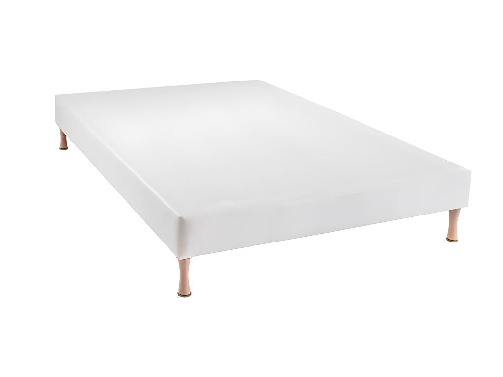 Box Spring - Wood - White - 160x200 cm