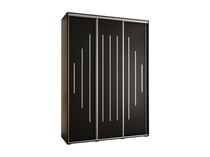 Wardrobe - Engineered Wood, Wood - Silver / Black