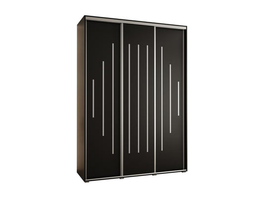 Wardrobe - Engineered Wood, Wood - Silver / Black