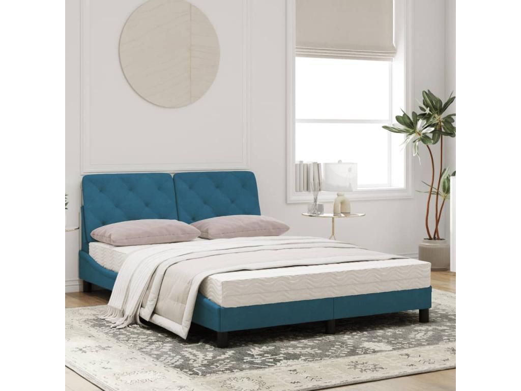 Mattress - Velvet - Blue - 140x200 cm