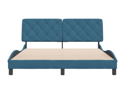 Bed Frame - Wood - Blue - 160x200 cm