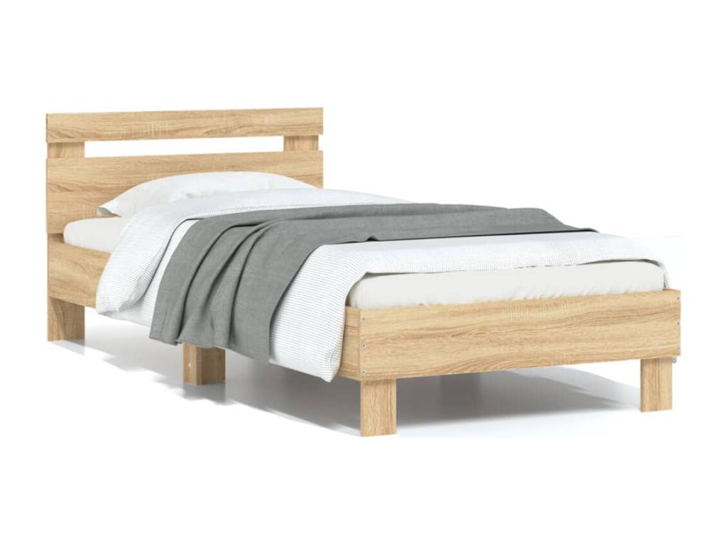 Bed Frame - Wood - Brown - 90x190 cm