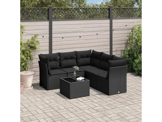 Outdoor Patio Set - Wood - Black