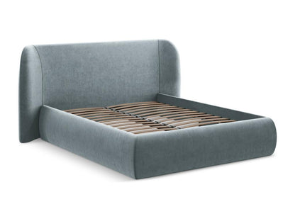 Storage Bed - Engineered Wood, Wood - Blue - 180x200 cm