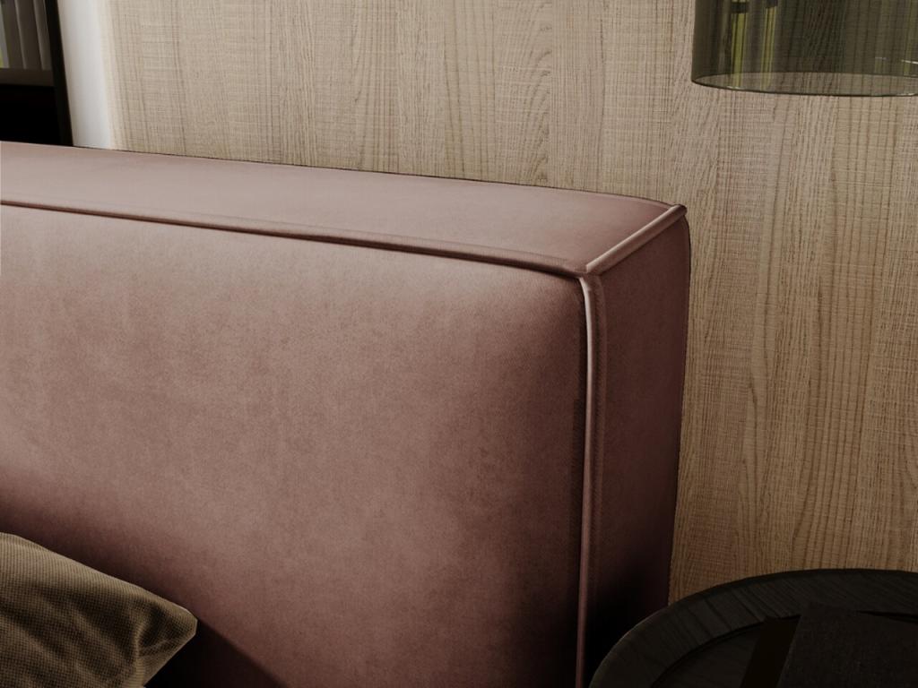 Bed - Solid Wood, Steel, Wood - Brown - 160x200 cm