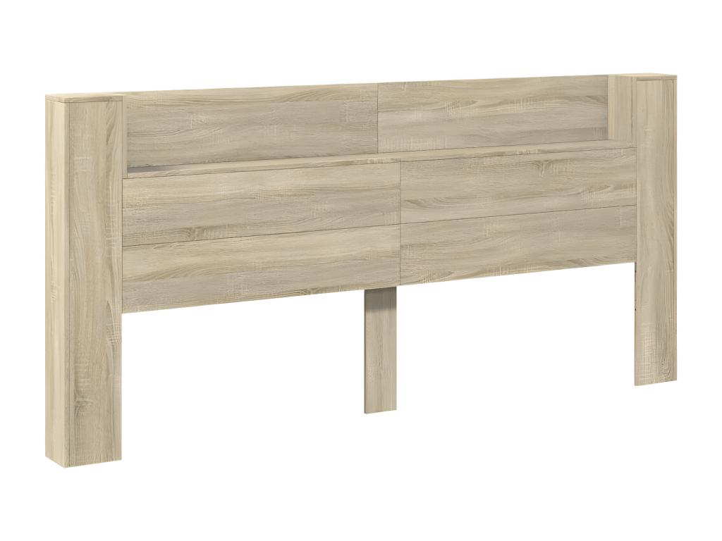 Headboard - Engineered Wood, Wood - Brown - 200x200 cm