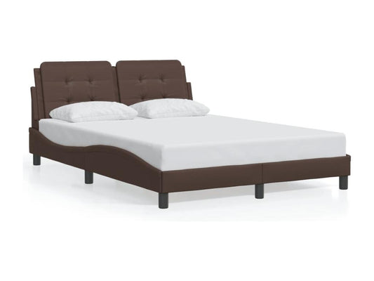 Bed Frame - Fourrure Synthétique - Brown - 140x200 cm
