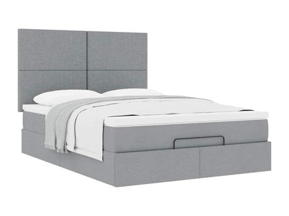 Bed Frame - Polyester - Gray - 160x200 cm