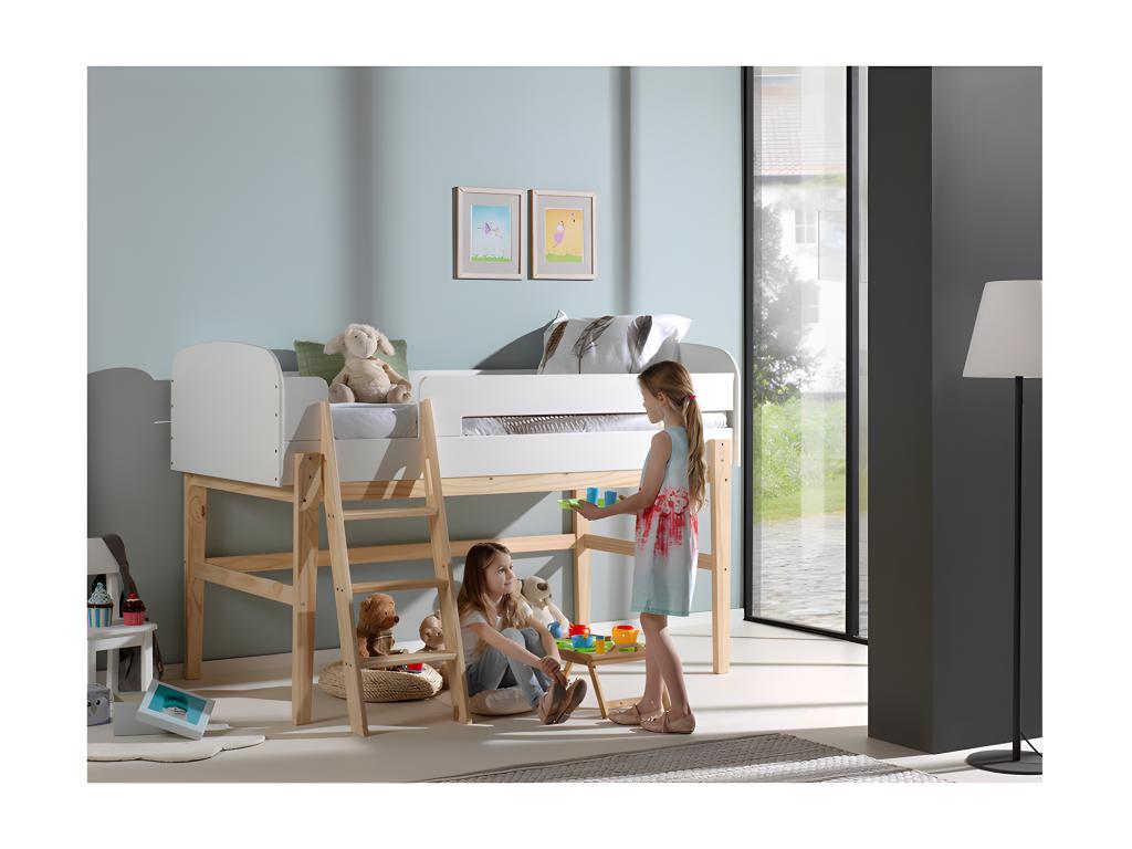 Bed - Mdf - White - 90x200 cm