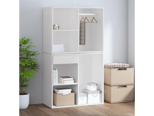 Wardrobe - Wood - White