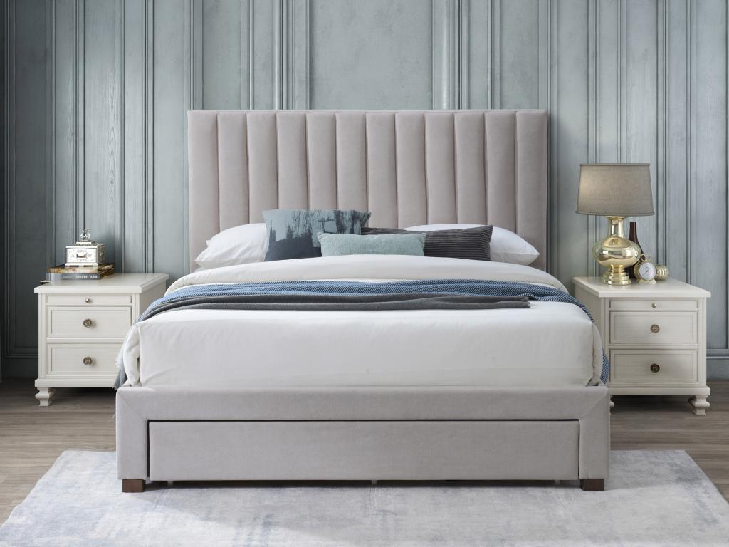 Bed - 100 % Polyester - Beige - 160x200 cm