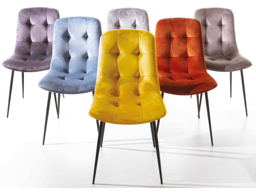 Chair Set - Velvet - Gray