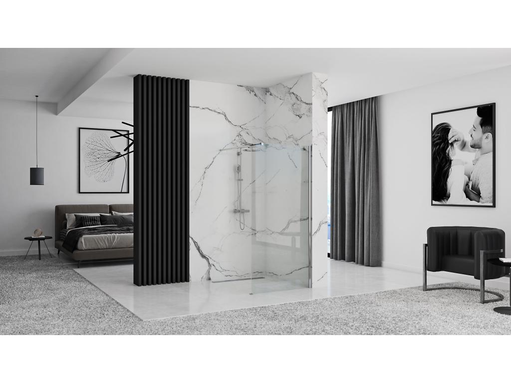 Shower Screen - Tempered Glass - Gray - 110x200 cm