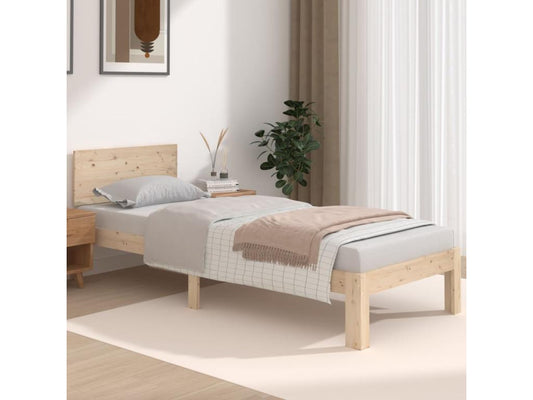 Bed Frame - Wood - Brown - 70x190 cm