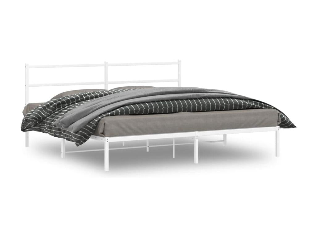 Bed Frame - Steel - White - 180x200 cm