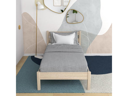 Bed - Chêne - Beige - 80x200 cm
