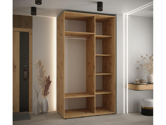 Wardrobe - Engineered Wood, Wood - Natural / Black