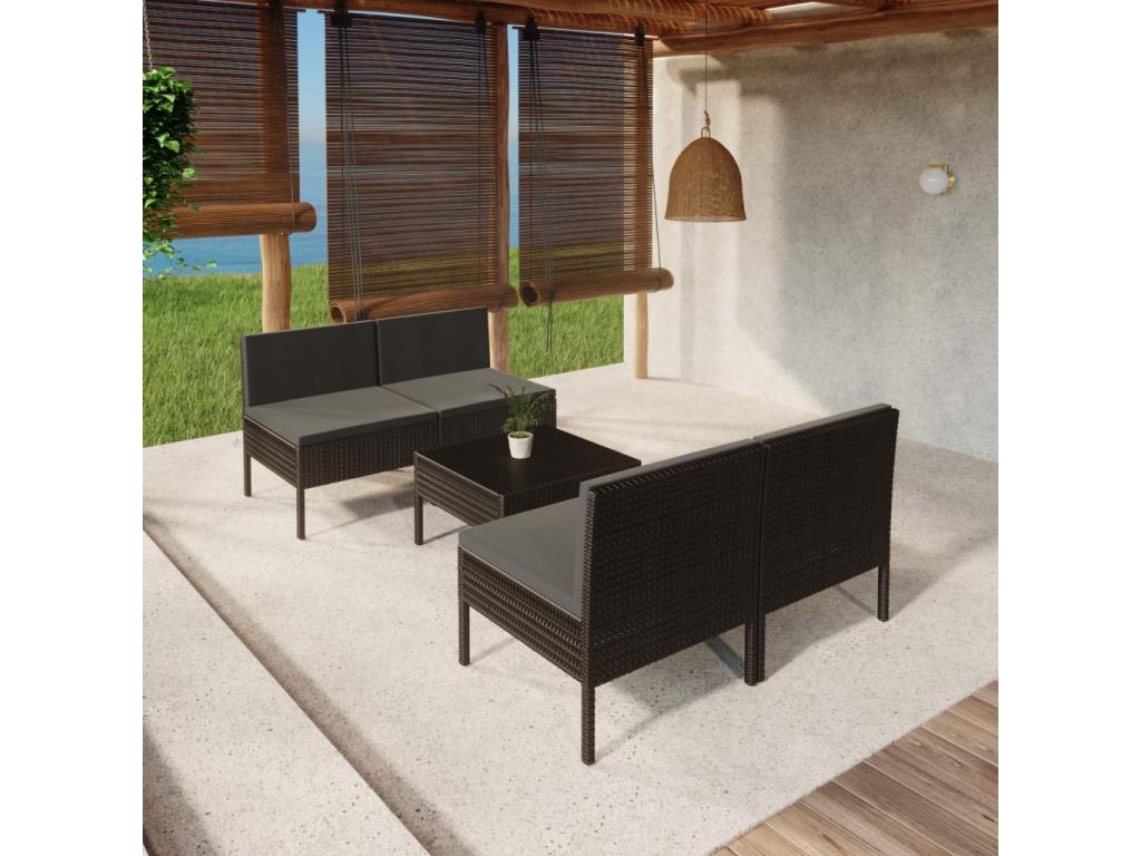 Outdoor Patio Set - Wood - White