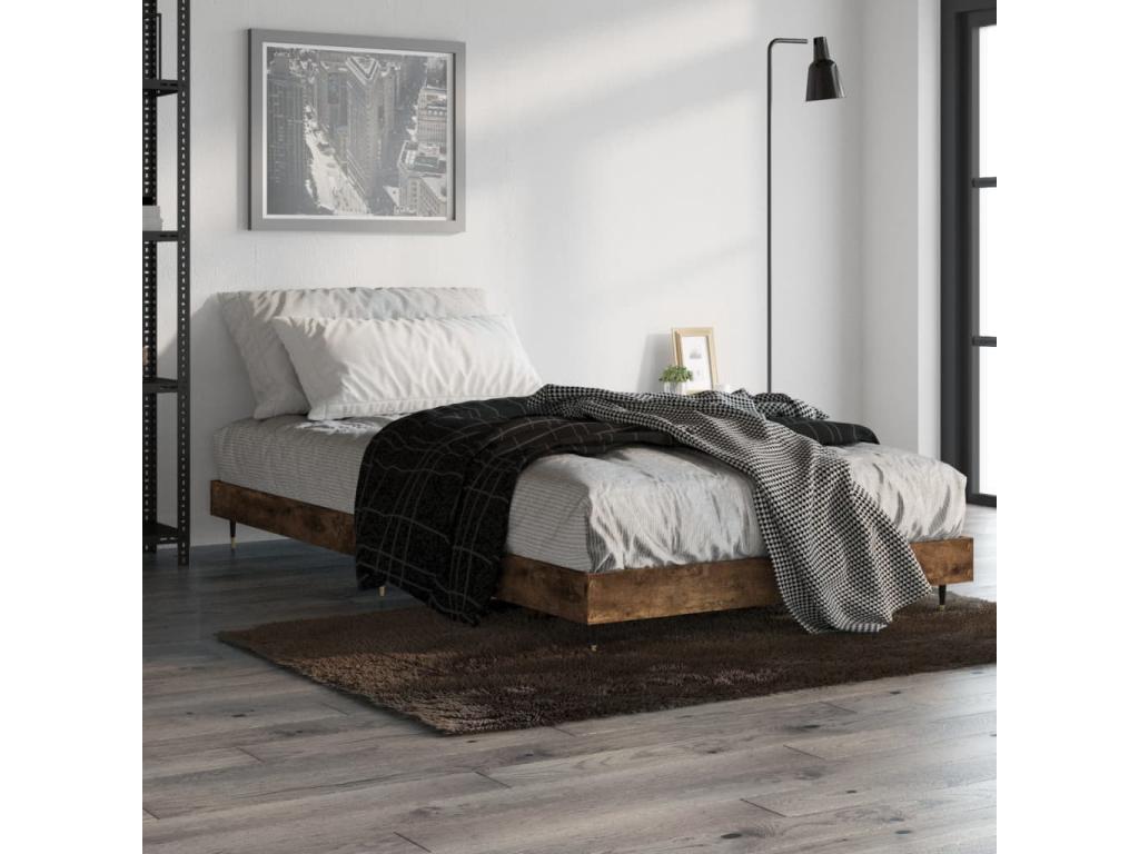 Bed Frame - Wood - Brown - 90x200 cm