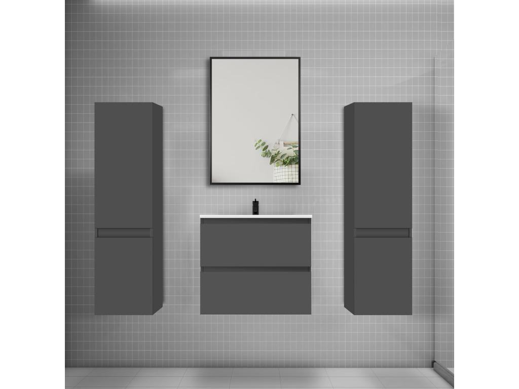 Mirror - Engineered Wood, Wood - Gray