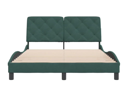 Bed Frame - Velvet - Green - 120x200 cm