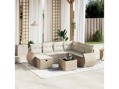 Outdoor Patio Set - Résine - Beige